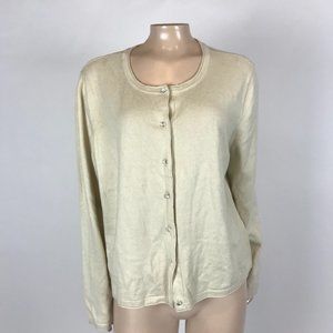 NEW J Jill Cotton blend Cardigan Sweater XL Y9